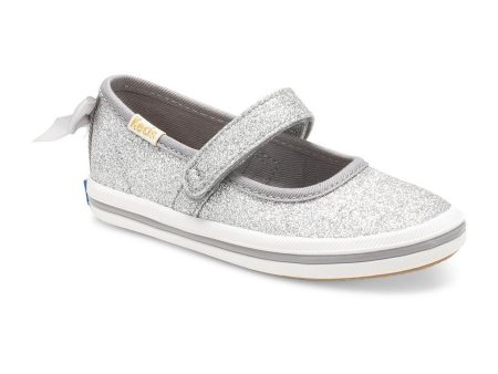 Kate Spade Sloane Kid s Mary Jane Sneaker - Glitter Silver Online Sale