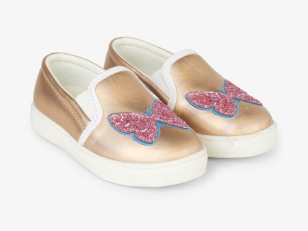 Shimmer Butterflies Slip On Sneaker - Gold Shimmer Online