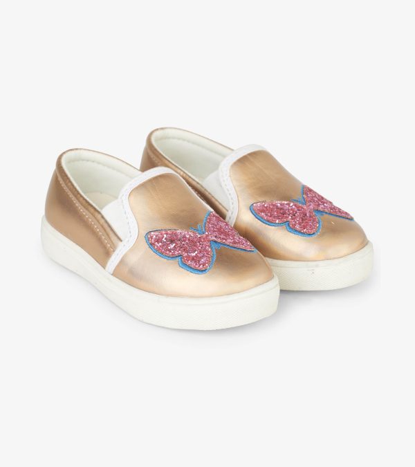 Shimmer Butterflies Slip On Sneaker - Gold Shimmer Online