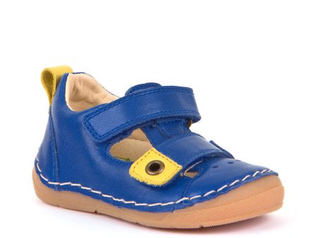 Strap Kid s Leather Sandal - Blue Electric For Sale