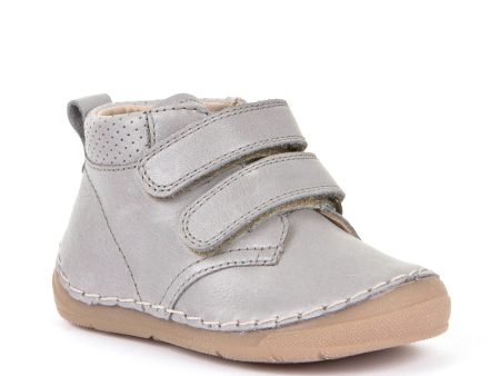 Leather Strap Boot - Light Grey on Sale