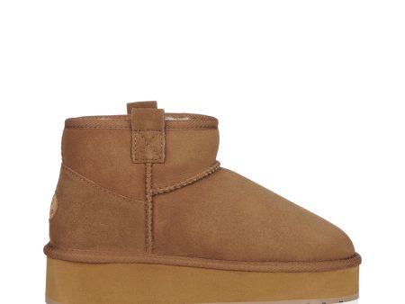 Foy Flatform Micro Women s Sherpa Boot - Chestnut Online Sale