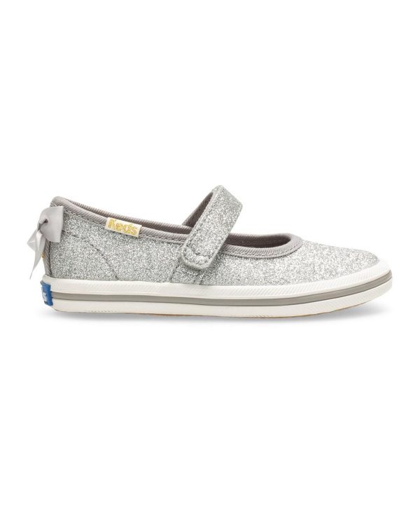 Kate Spade Sloane Kid s Mary Jane Sneaker - Glitter Silver Online Sale