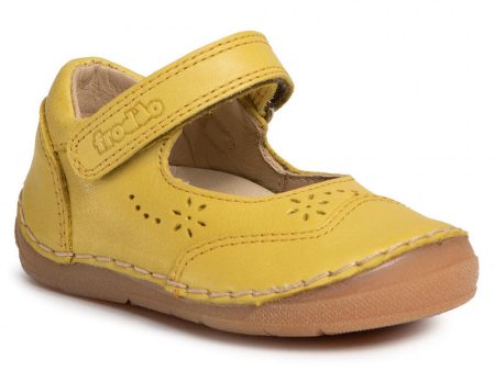 Leather Mary Jane Ballerina - Yellow Discount