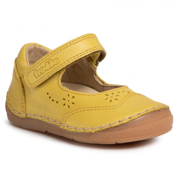 Leather Mary Jane Ballerina - Yellow Discount