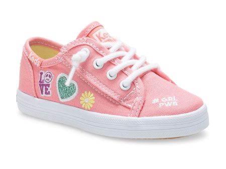 Kickstart Jr. Kid s Canvas Sneaker - Pink Patches For Sale