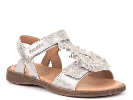 Dressy Kid s Leather Sandal - Silver Supply