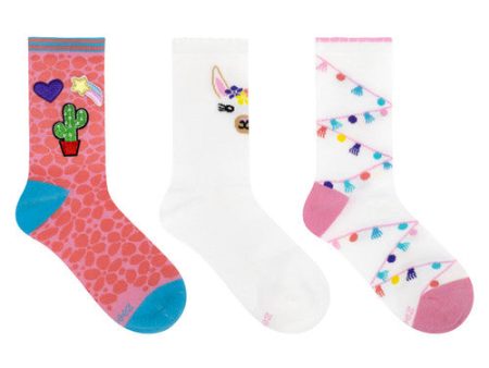 Llama Patch 3-Pack Crew Socks Cheap