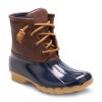 Saltwater Kid s Leather Duck Boot - Navy Brown Hot on Sale