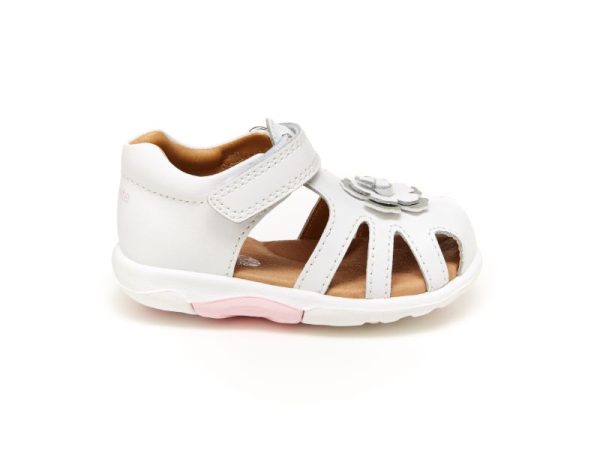 SRTech Eleni Kid s Leather Sandal - White Sale