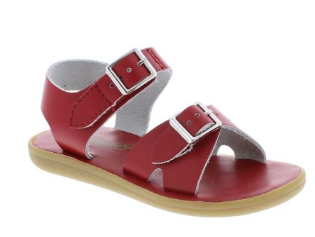 Tide Casual Kid s Leather Sandal - Apple Red Discount