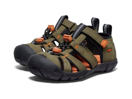 Seacamp II Kids  CNX Active Sandal - Dark Olive Gold Flame For Sale