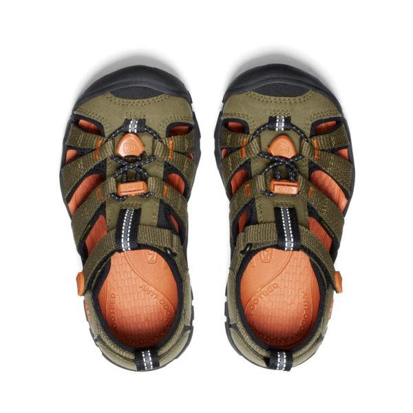 Seacamp II Kids  CNX Active Sandal - Dark Olive Gold Flame For Sale