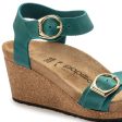 Papillio Soley Women s Leather Sandal - Lake Green Discount