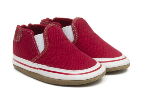 Soft Soles Liam Shoes - Red Canvas For Cheap