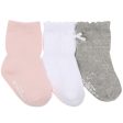 3 pack Girlie Girl Basic Socks - Gray White Pink Online now