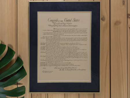 Bill of Rights in Classic Finish Metal Frame Discount