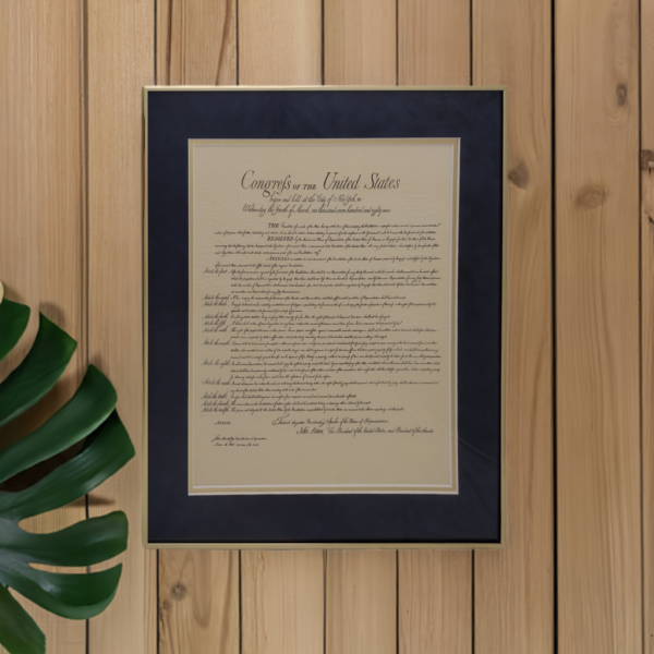 Bill of Rights in Classic Finish Metal Frame Discount