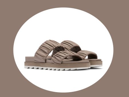 Roaming Women s Two Strap Slide Sandal - Omega Taupe Chalk Discount