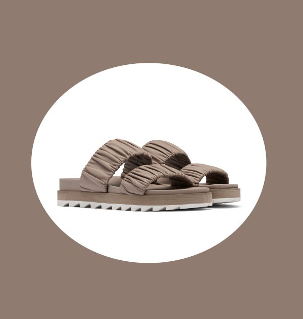 Roaming Women s Two Strap Slide Sandal - Omega Taupe Chalk Discount