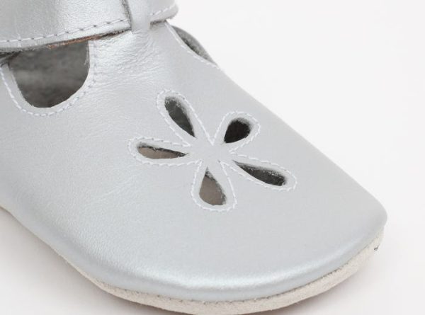 Soft Sole Leather - Silver Daisy Hot on Sale