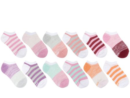 12pk NS Kid s Free Run Stripes Socks - Asst Pastels on Sale