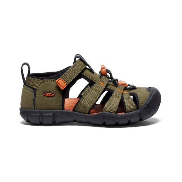 Seacamp II Kids  CNX Active Sandal - Dark Olive Gold Flame For Sale