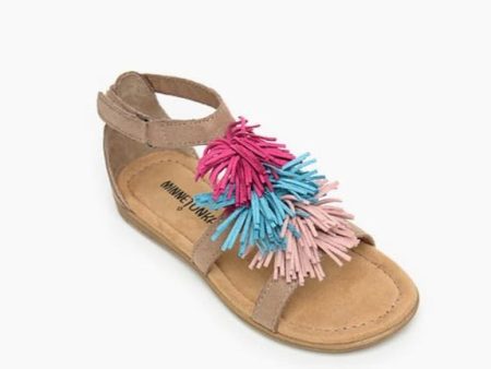 Kids  Eloise Leather Sandal - Taupe Multi Fashion