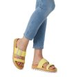 Roaming Buckle Women s Leather Slide Sandal - Sunnyside Yellow Cheap