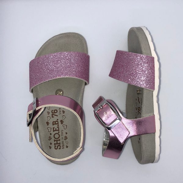 Sho.e.b.76 Kids Glitter Sandal - Pink Online Sale