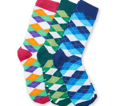 Wild Argyle Men s Crew Socks Gift Set Online now