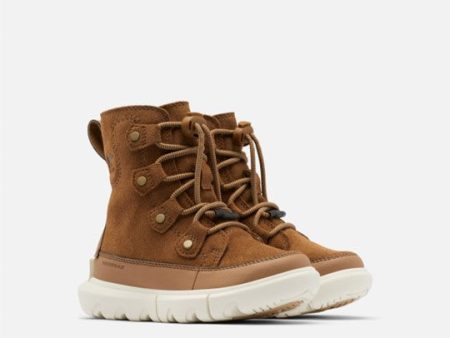 Sorel Explorer Kid s Waterproof Boot - Velvet Tan, Chalk Online Sale