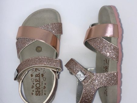 Sho.e.b.76 Kids Glitter Sandal - Rose Gold Online