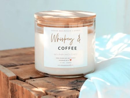 Whiskey & Coffee - Bamboo Lid 3 Wick Jar Candle 15oz. Online Sale