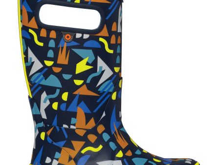 Rain Boot Sparse Geo Print - Navy Multi Sale