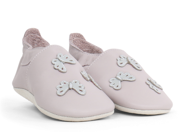 Soft Sole Leather - Lilac Butterflies For Sale