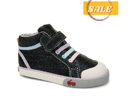 Peyton Hi-Top Sneaker - Black Sparkle Online