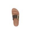 Roaming Buckle Women s Leather Slide Sandal - Velvet Tan For Discount