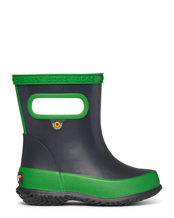 Little Kid s Skipper Solid Rain Boot - Navy Green Cheap