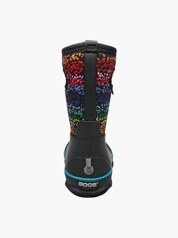 Classic Kids  Rainbow Dots Boot - Black Online Sale