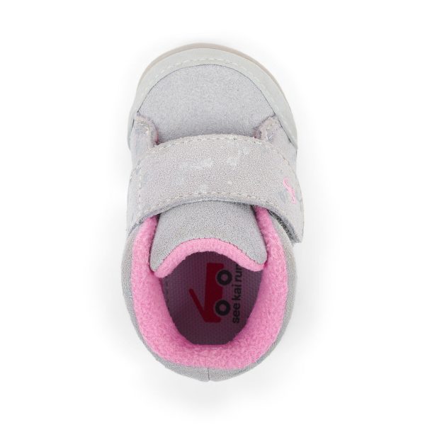 Casey Mini (First Walker) Infant Bootie - Gray Suede For Sale