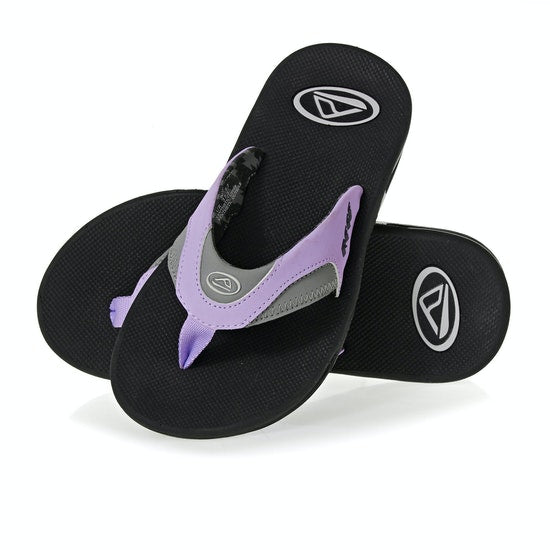 REEF LADIES FANNING SANDAL - GREY PURPLE Cheap