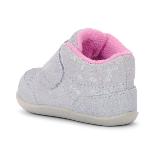 Casey Mini (First Walker) Infant Bootie - Gray Suede For Sale