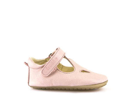 Prewalker Leather T-Bar- Light Pink on Sale