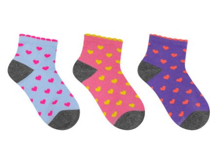 All Heart 3-Pack Quarter Socks on Sale