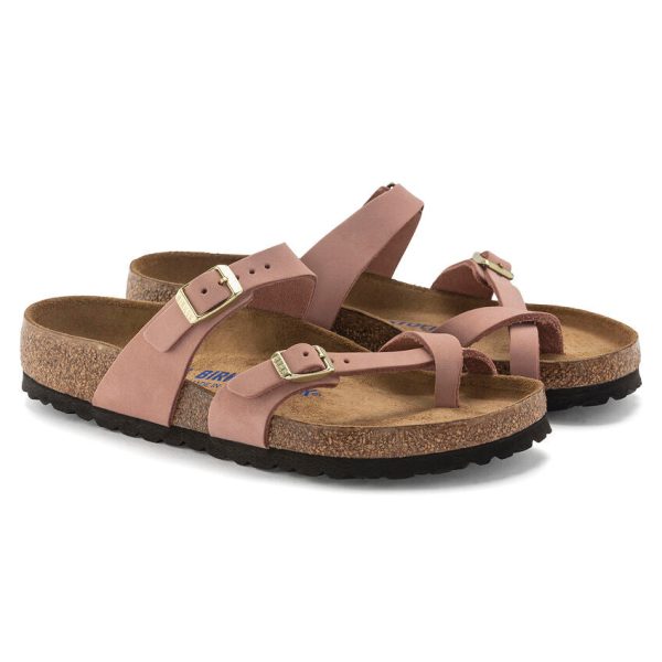 Mayari Women s Soft Footbed Leather Sandal - Old Rose Discount