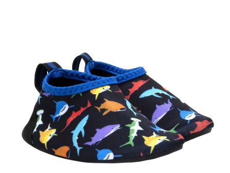 Multi Sharks Aqua Shoes - Black Online