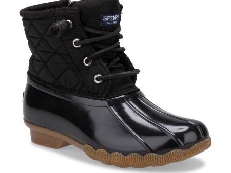 Saltwater Kid s Nylon Quilt Duck Boot - Black For Sale