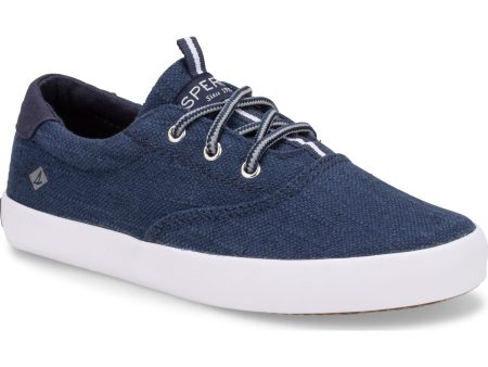 Spinnaker Big Kid s Washable Sneaker - Navy Canvas For Sale