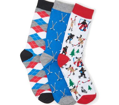 Wild About Hockey Men s Crew Socks Gift Set Supply